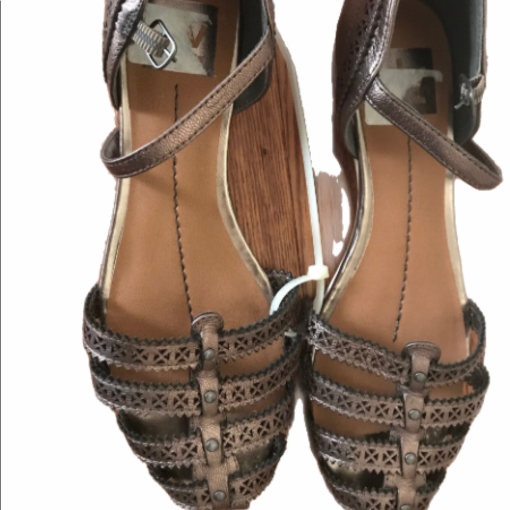 Dolce Vita Brown Strappy Woven Leather Sandals